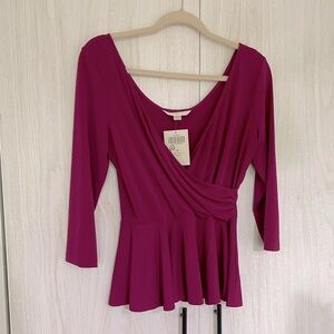 NWT | Boston Proper peplum wrap top